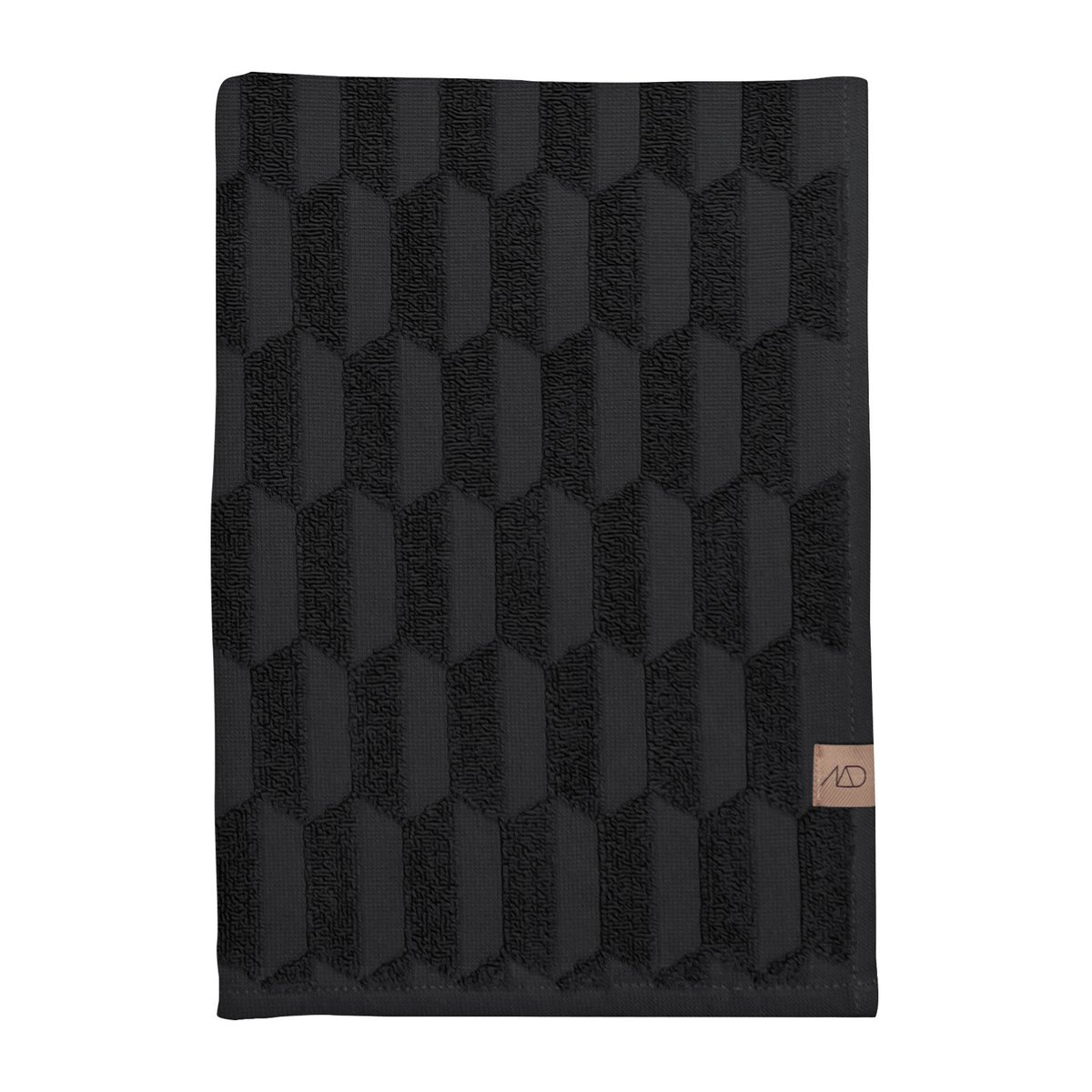 Mette Ditmer Geo towel 50x95 cm Black | Scandinavian Design | Hand towels | Black