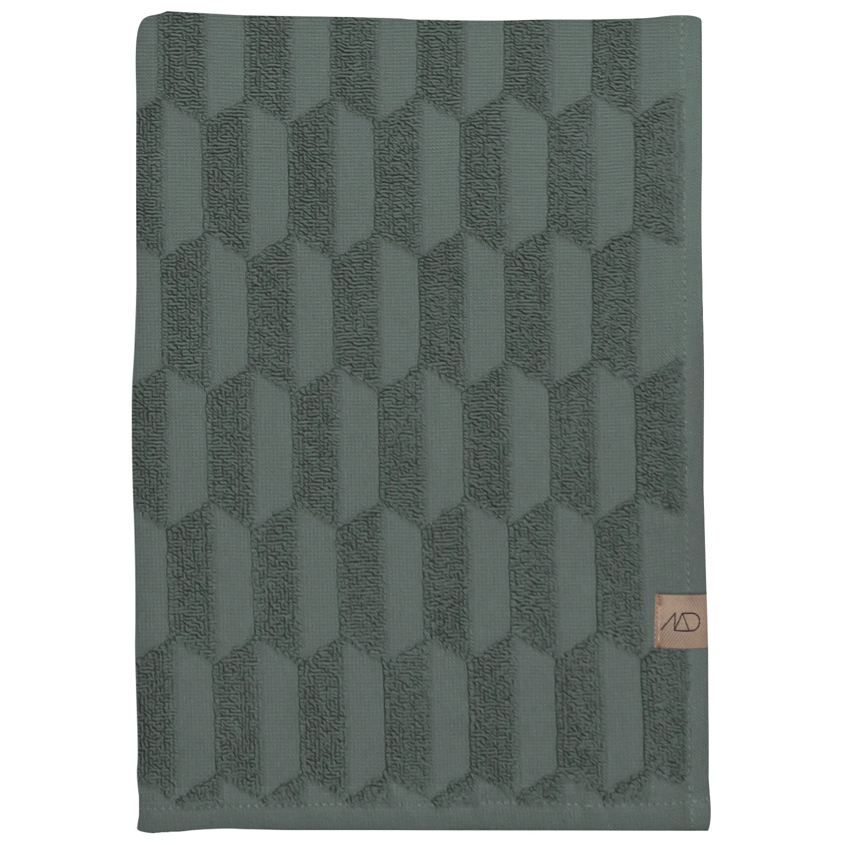 Geo towel 50x95 cm, Pine green Mette Ditmer
