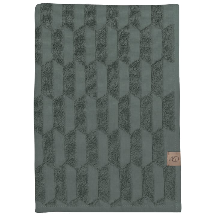 Geo towel 50x95 cm - Pine green - Mette Ditmer