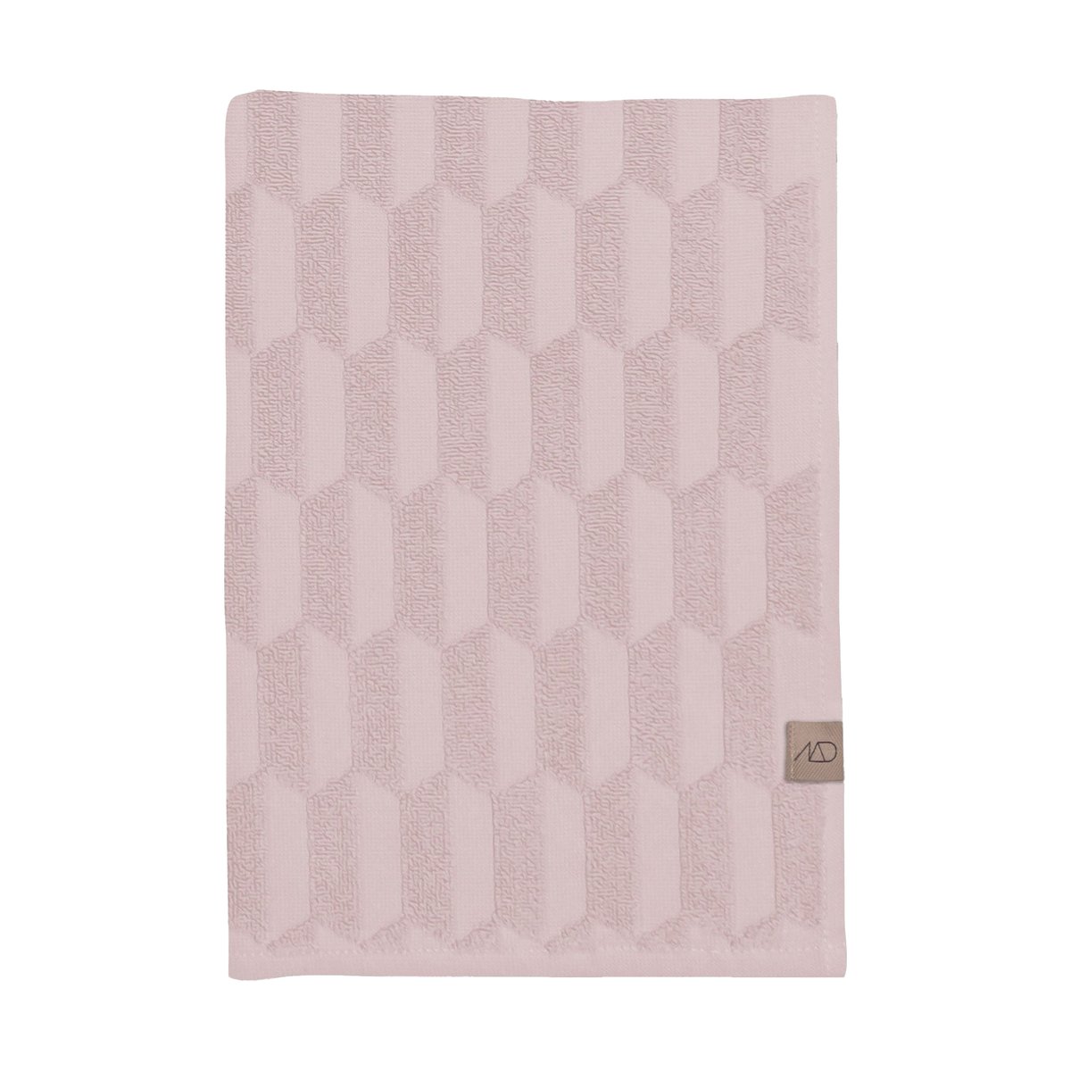 Mette Ditmer Geo towel 50x95 cm Powder rose | Scandinavian Design | Hand towels | Pink