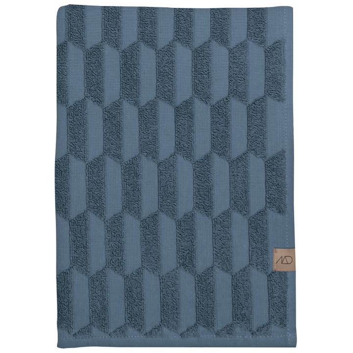 Geo towel 50x95 cm - slate blue - Mette Ditmer