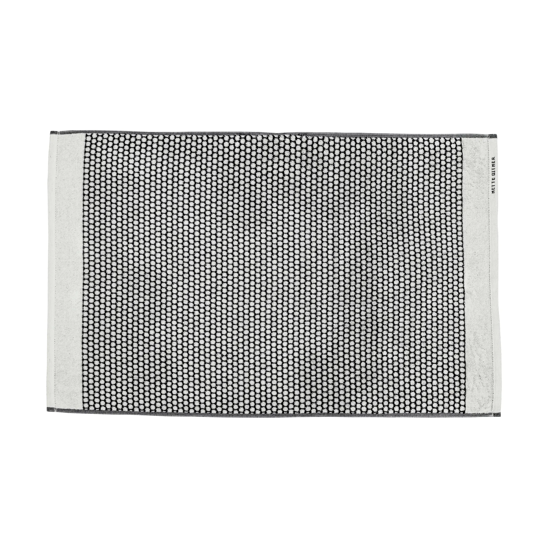 Grid bathroom rug 50x80 cm, Black-off white Mette Ditmer