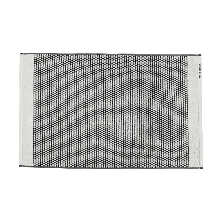 Grid bathroom rug 50x80 cm - Black-off white - Mette Ditmer