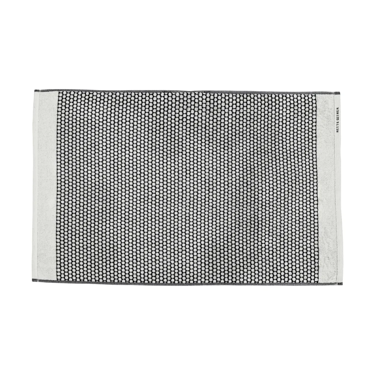 Mette Ditmer Grid bathroom rug 50x80 cm Black-off white