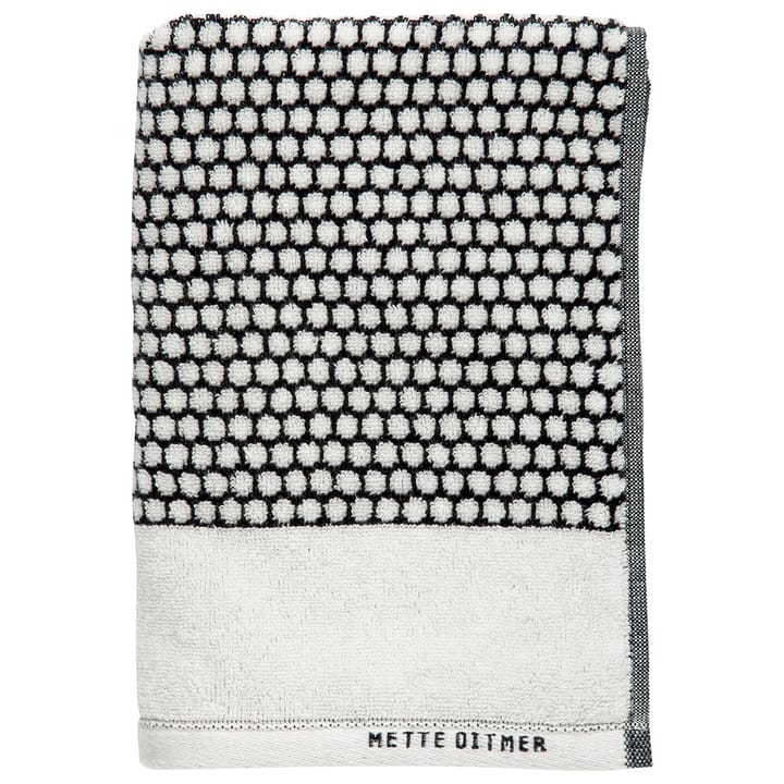 Grid guest towel - black-off white - Mette Ditmer