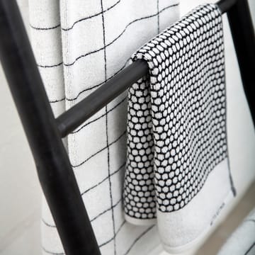 Grid guest towel - black-off white - Mette Ditmer