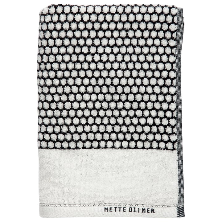 Grid towel 50x100 cm - Black-off white - Mette Ditmer