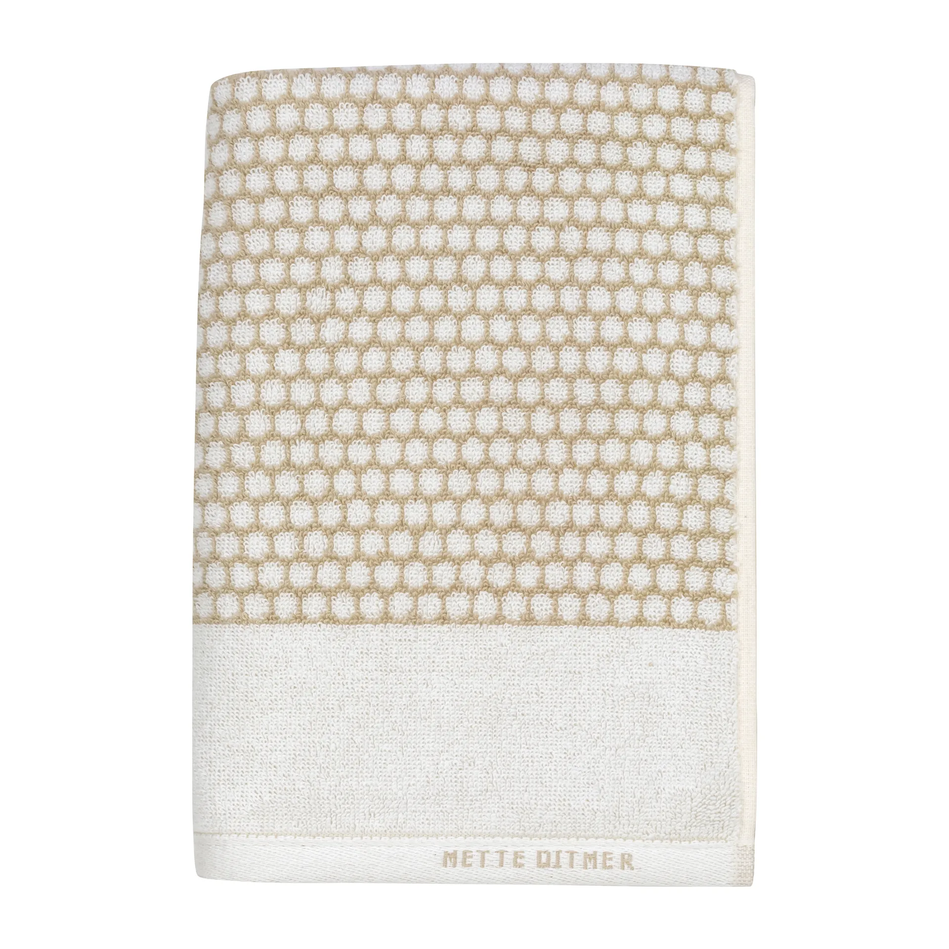 Grid towel 50x100 cm, Sand-off white Mette Ditmer