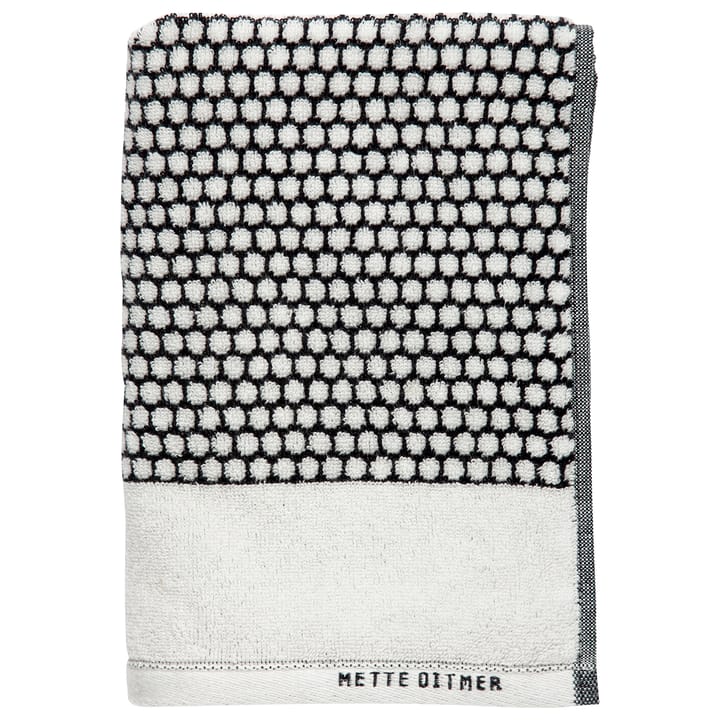 Grid towel 70x140 cm - black-off white - Mette Ditmer