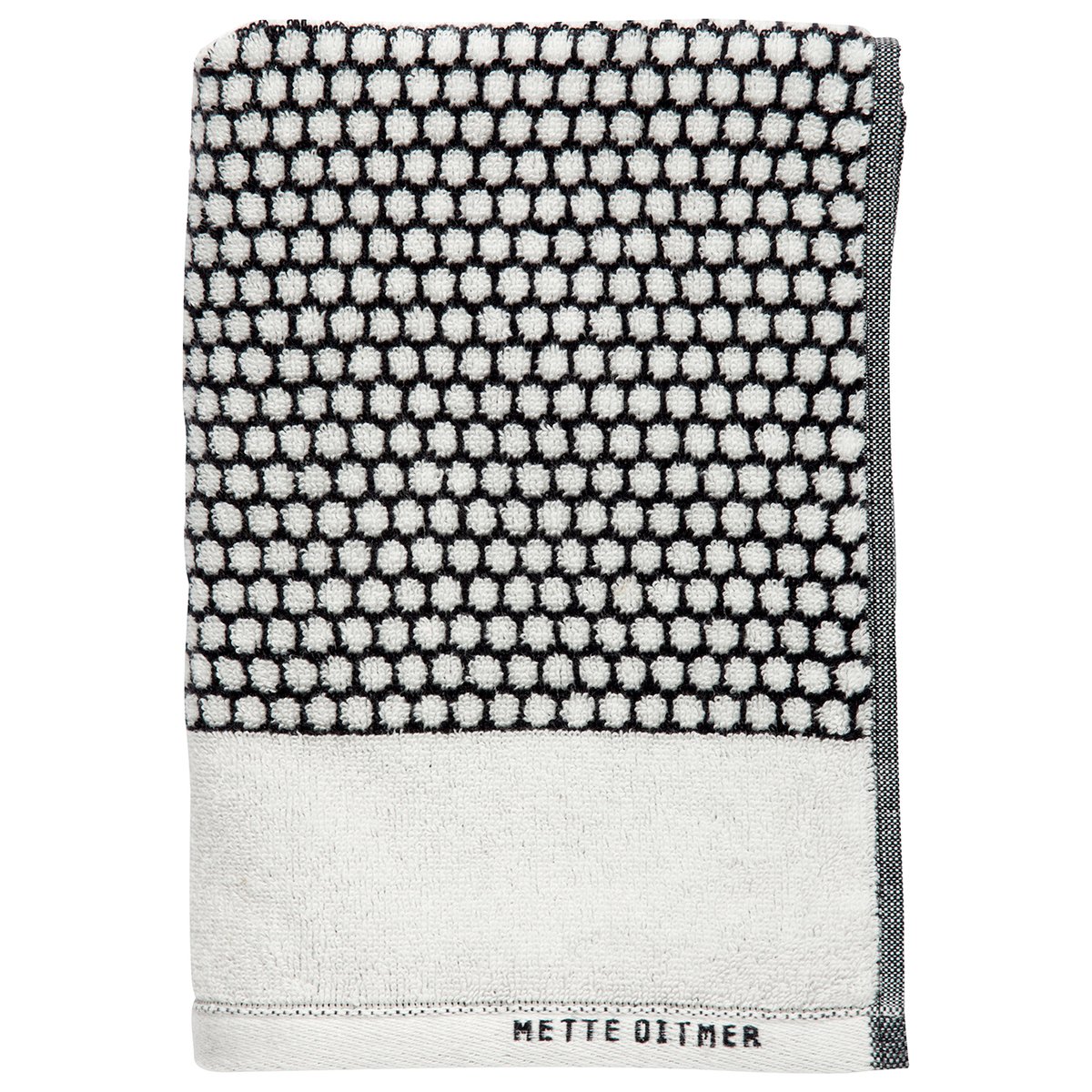 Mette Ditmer Grid towel 70x140 cm Black-off white | Scandinavian Design | Bath towels | Black