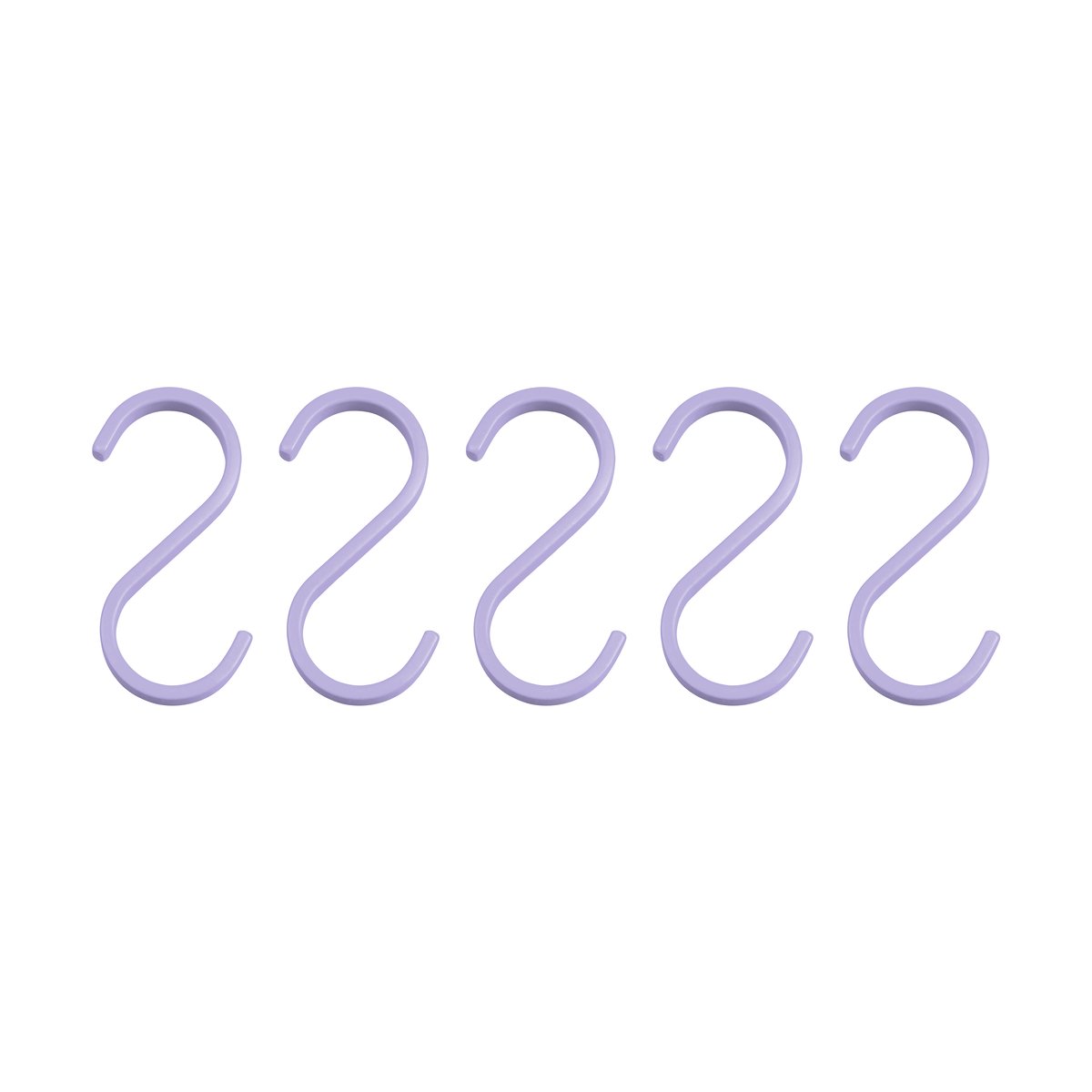 Mette Ditmer Hang-it hook 5-pack Lilac | Scandinavian Design | Clothes hooks & hangers | Purple