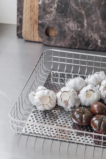 Lift serving tray 33.5x45.5 cm - Chrome - Mette Ditmer