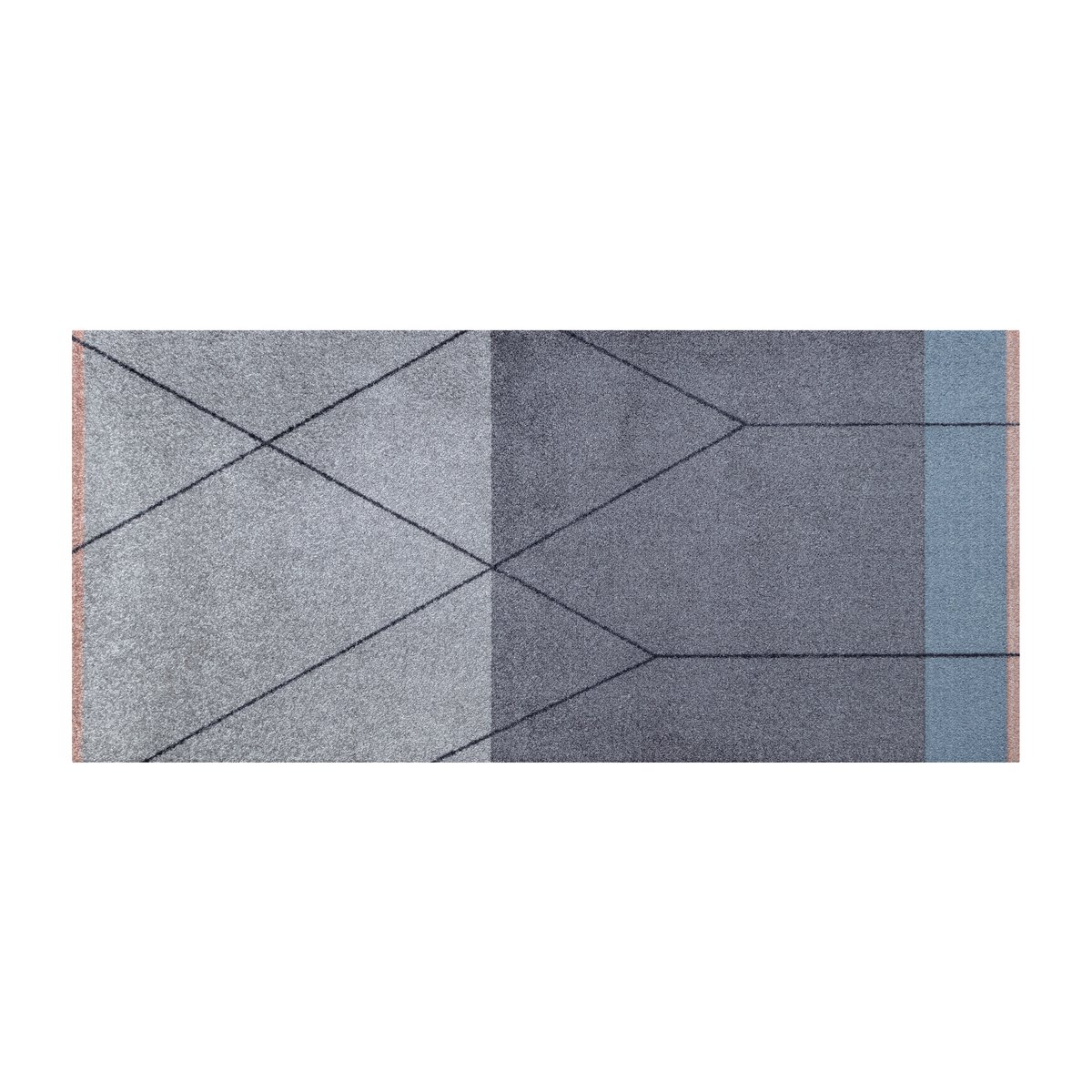 Mette Ditmer Linea rug allround Dark grey | Scandinavian Design | Plastic rugs | Grey