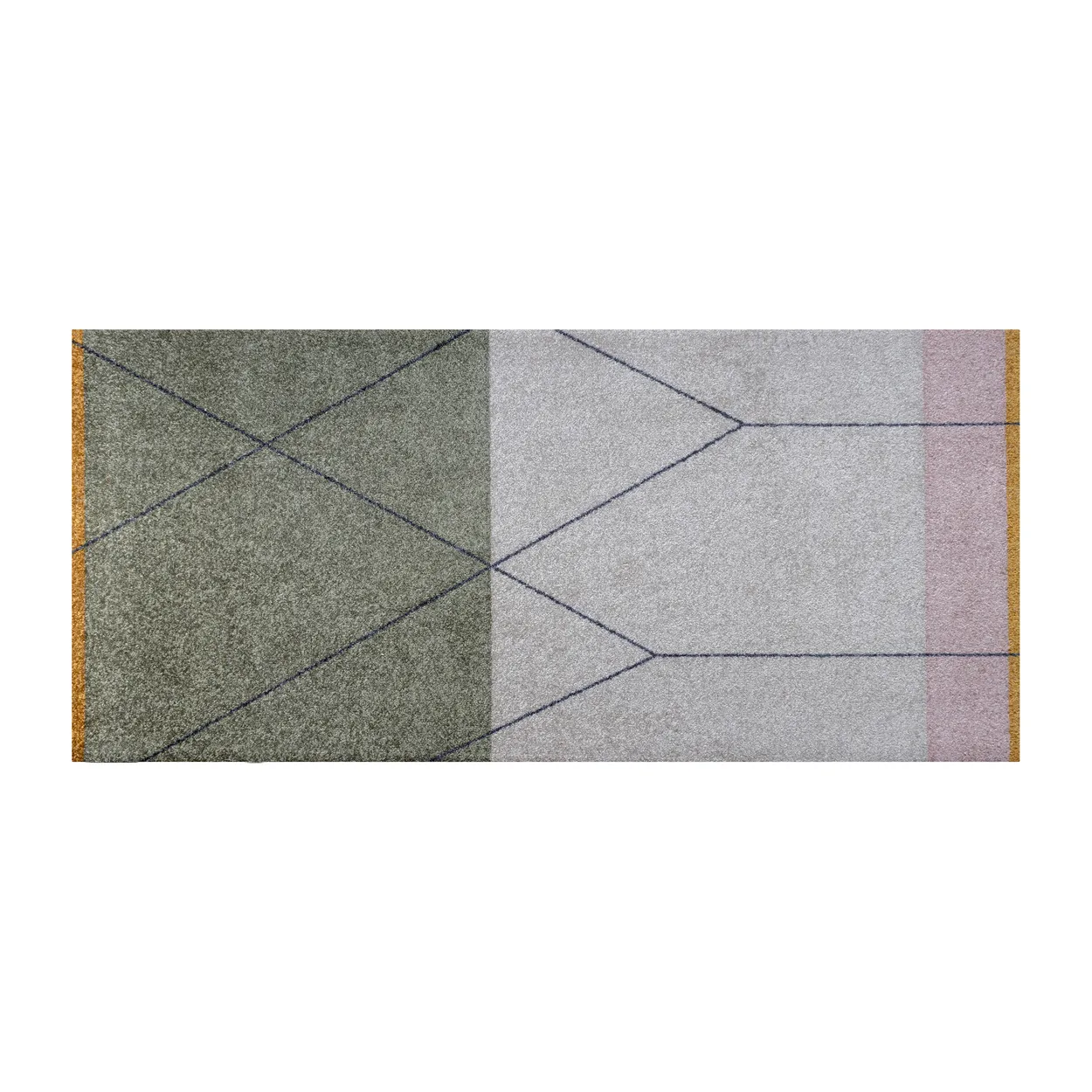 Mette Ditmer Linea rug allround Thyme | Scandinavian Design | Plastic rugs | Grey