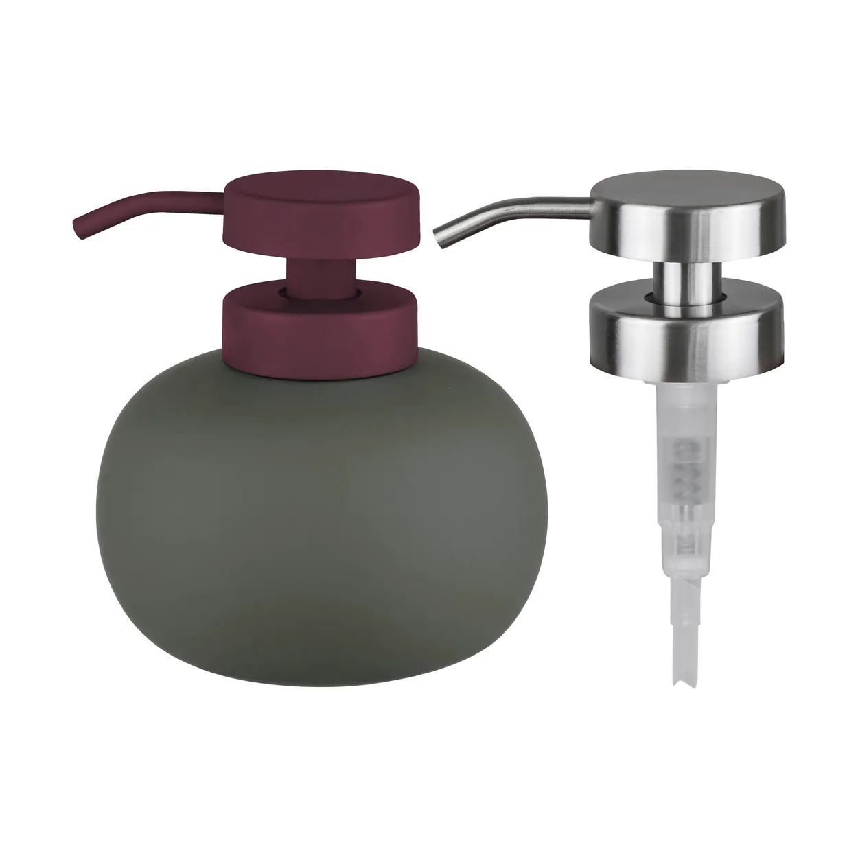Mette Ditmer Lotus play soap pump low, incl. 2 pump heads Dark olive