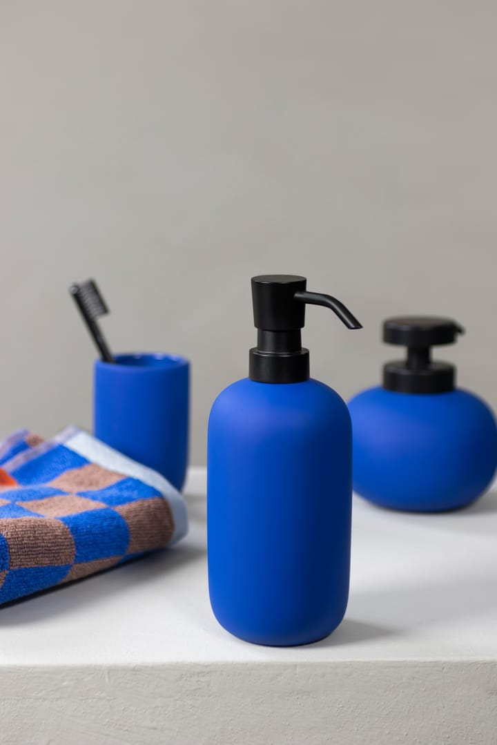 Lotus soap dispenser high - Cobalt - Mette Ditmer