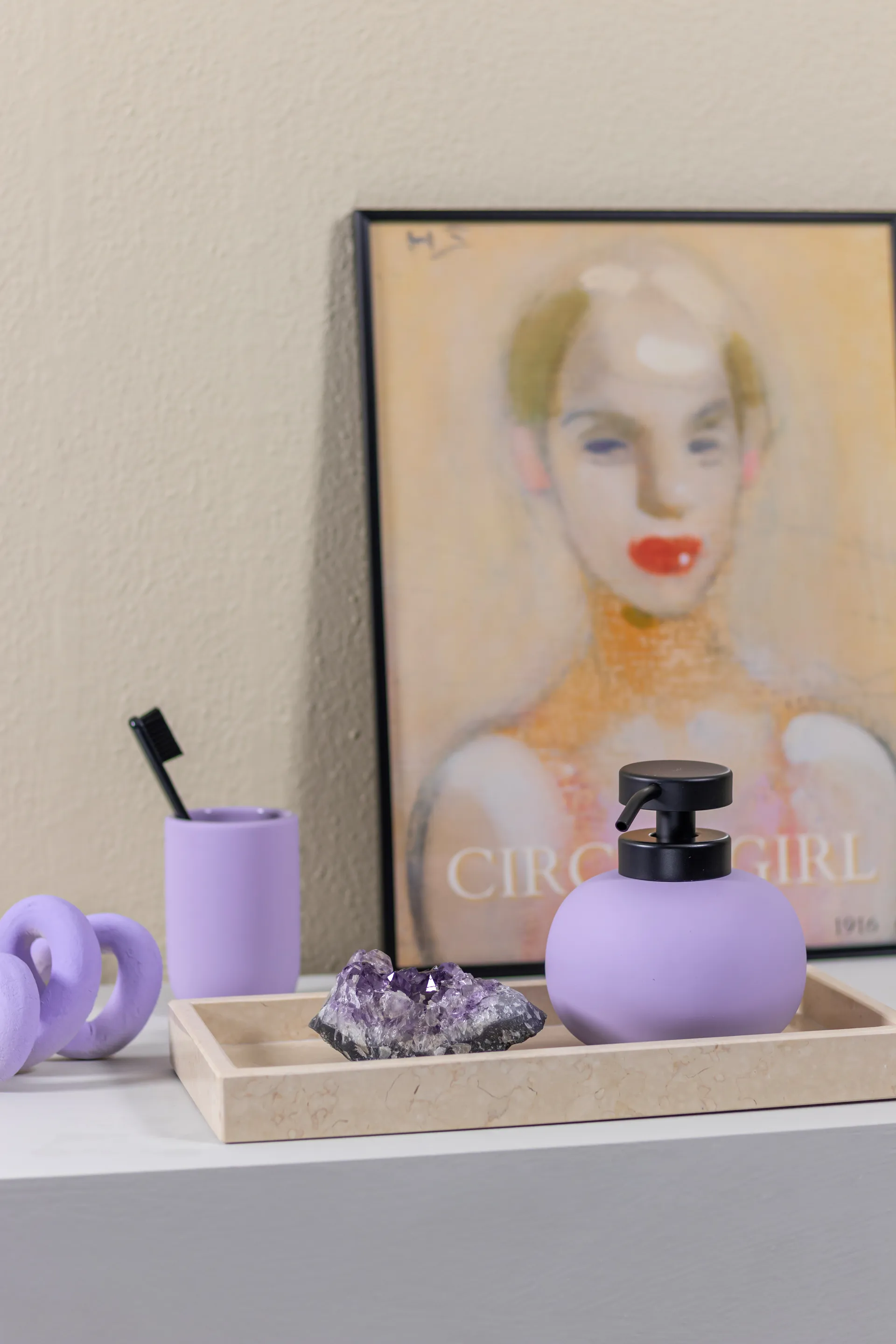 Lotus soap dispenser, Light lilac Mette Ditmer