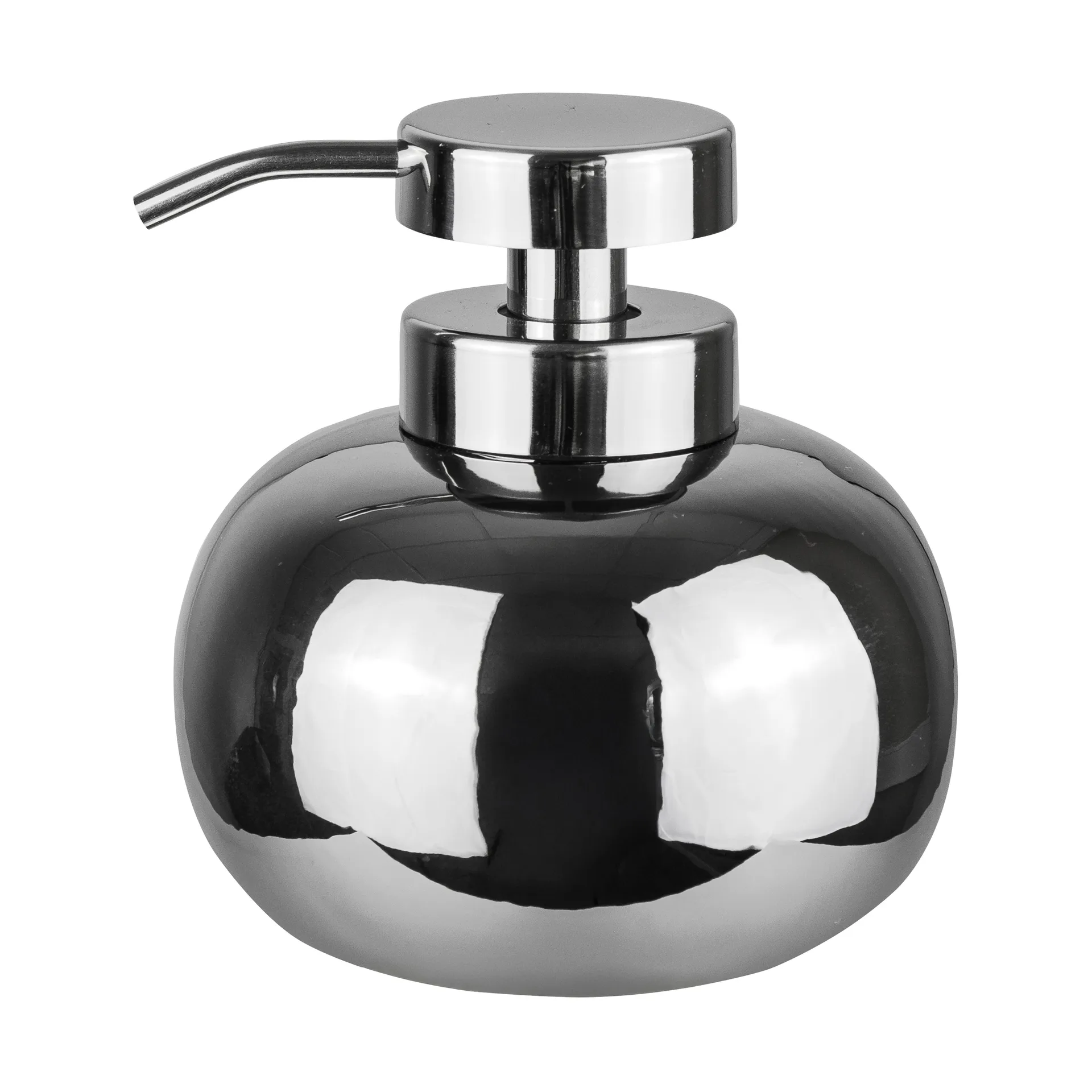 Lotus soap dispenser low, Chrome Mette Ditmer