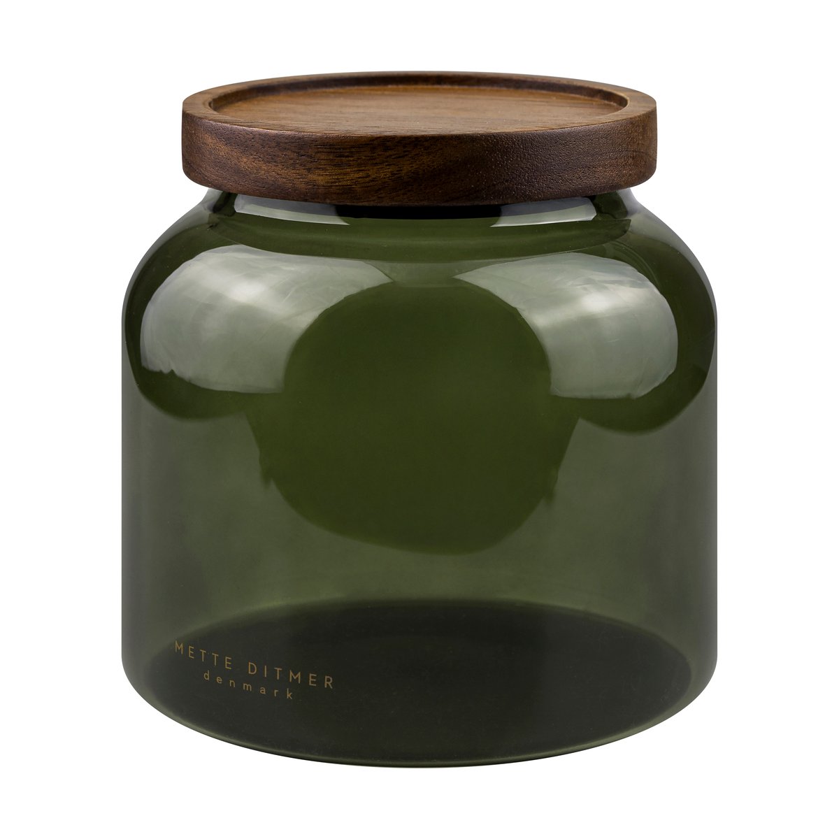 Mette Ditmer Luna jar with lid small 13 cm Dark forest