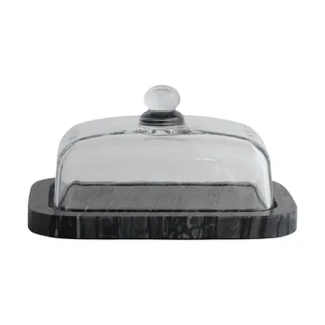 Marble butter dish - Black-Grey (svart-grey), 14x19.5x10.5 cm - Mette Ditmer