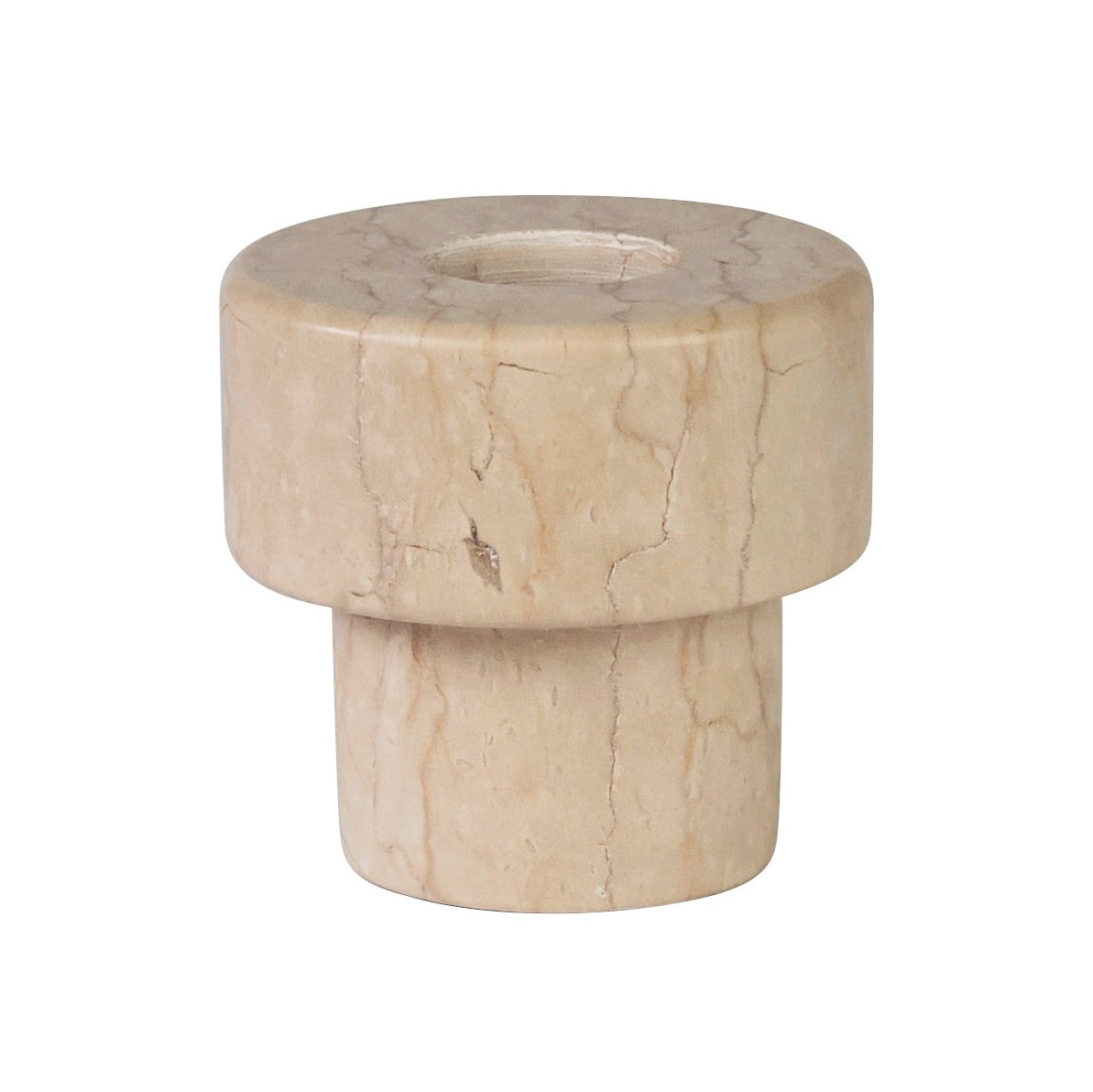 Mette Ditmer Marble candle holder 5 cm Sand | Scandinavian Design | Candle holders | Beige