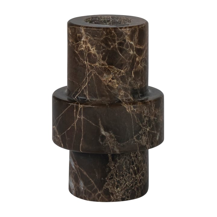 Marble candle holder 8.5 cm - Brown - Mette Ditmer