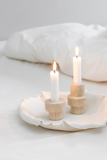 Marble candle holder 8.5 cm - Sand - Mette Ditmer