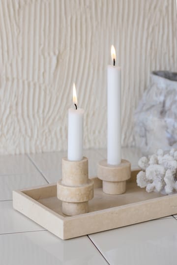 Marble candle holder 8.5 cm - Sand - Mette Ditmer