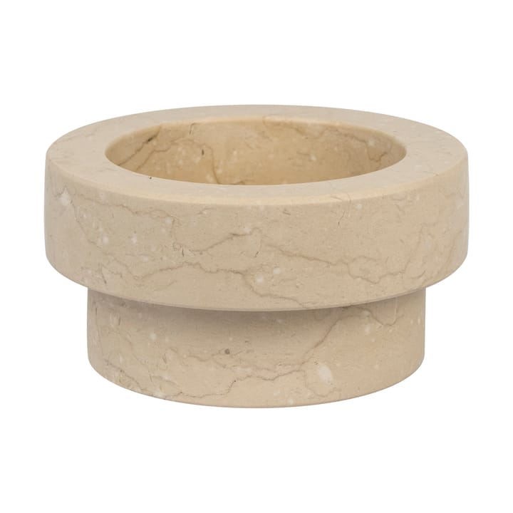 Marble candle holder for block candle 5 cm - Sand - Mette Ditmer