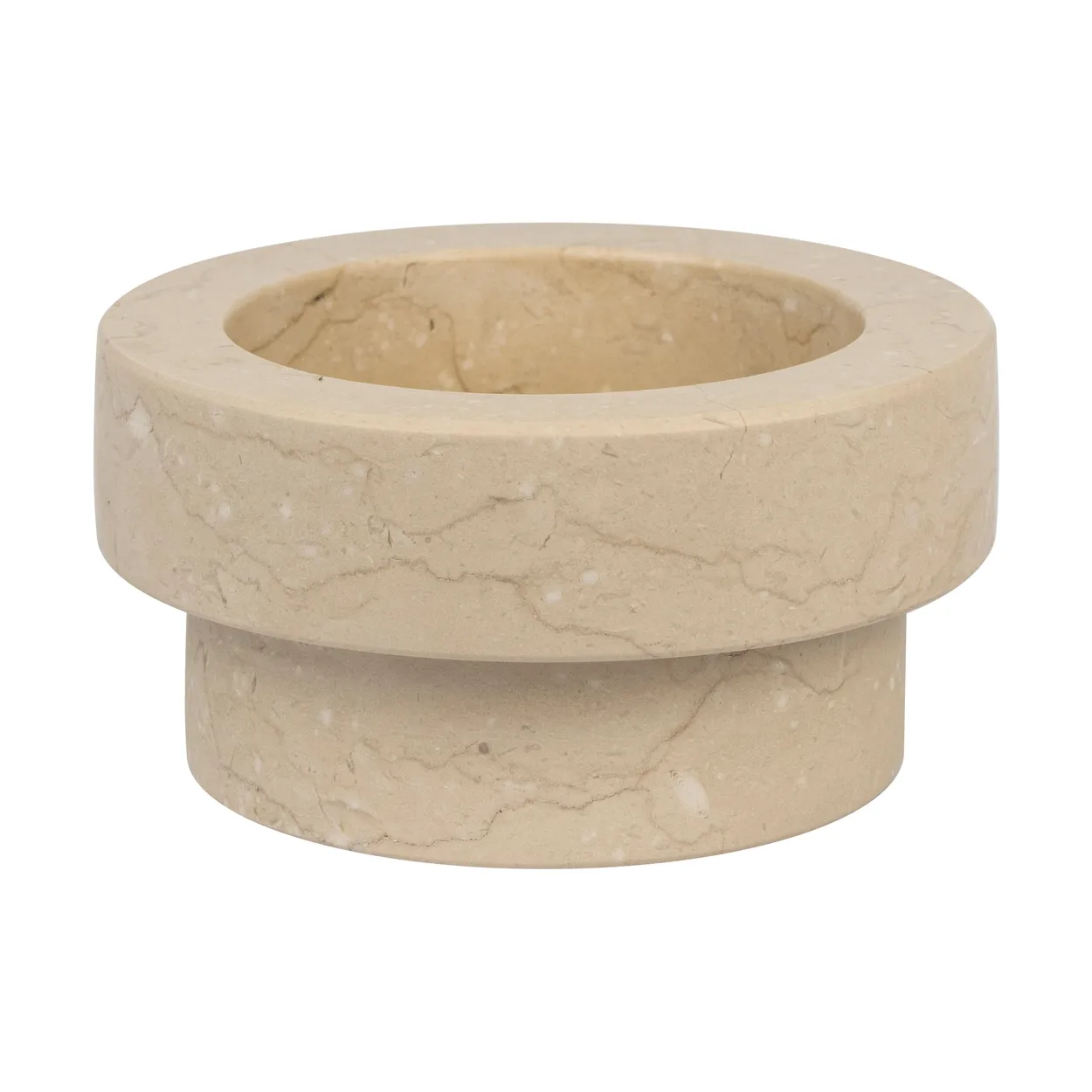 Mette Ditmer Marble candle holder for block candle 5 cm Sand