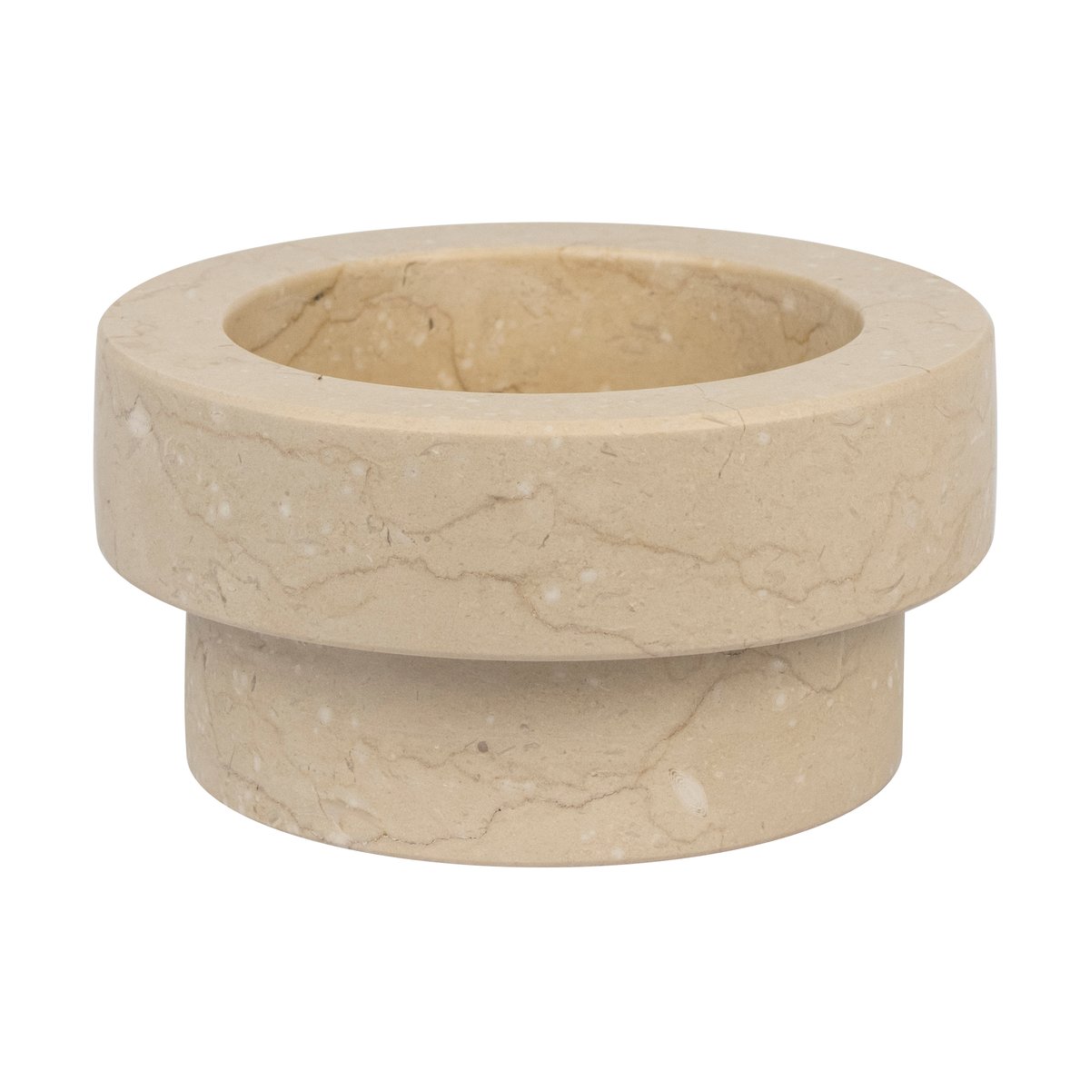 Mette Ditmer Marble candle holder for block candle 5 cm Sand