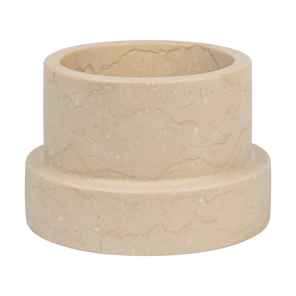 Mette Ditmer Marble candle holder for block candle 6.5 cm Sand