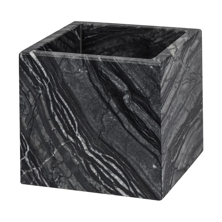 Marble cube 8.5x8.5 cm - Black-grey - Mette Ditmer