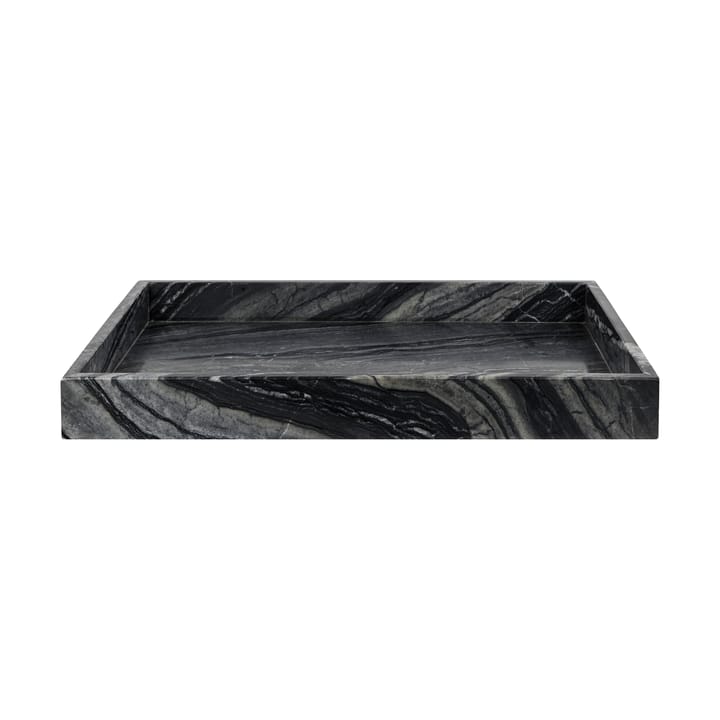 Marble decoration tray large 30x40 cm - Black-grey - Mette Ditmer