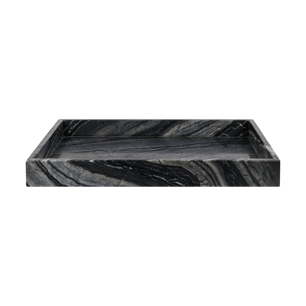 Mette Ditmer Marble decoration tray large 30x40 cm Black-grey
