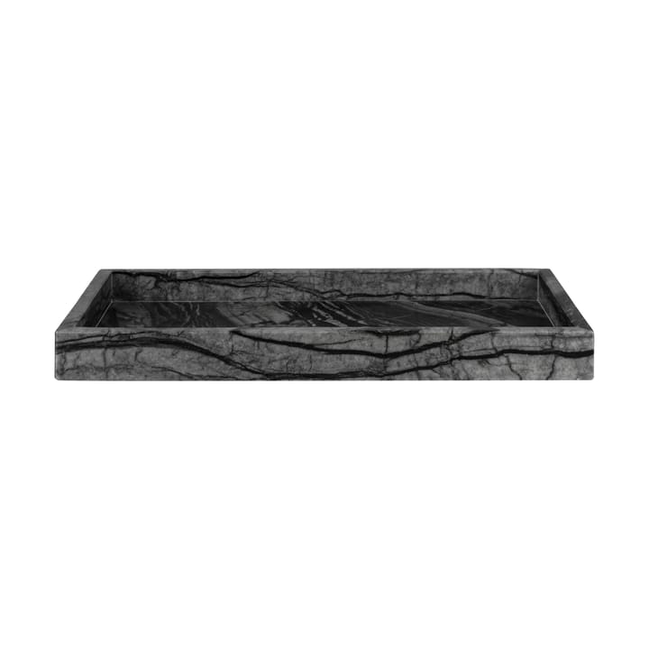 Marble decorative tray 16x31 cm - Black-Grey - Mette Ditmer