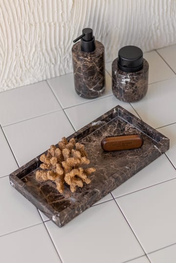 Marble decorative tray 16x31 cm - Brown - Mette Ditmer