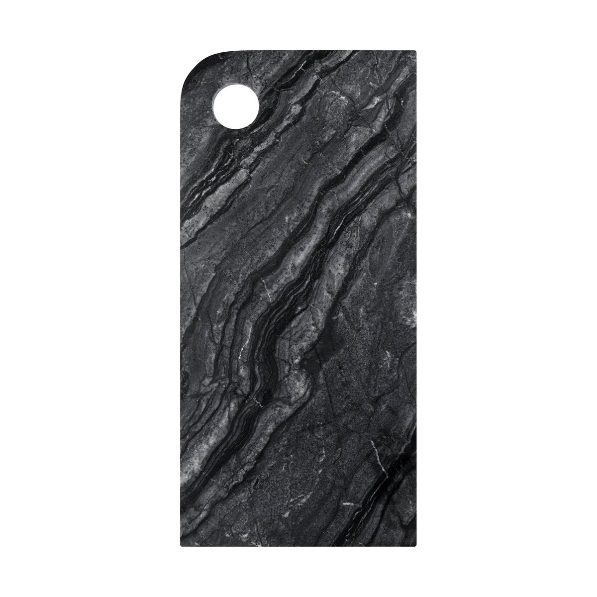 Mette Ditmer Marble serving tray large 18x38 cm Black-grey