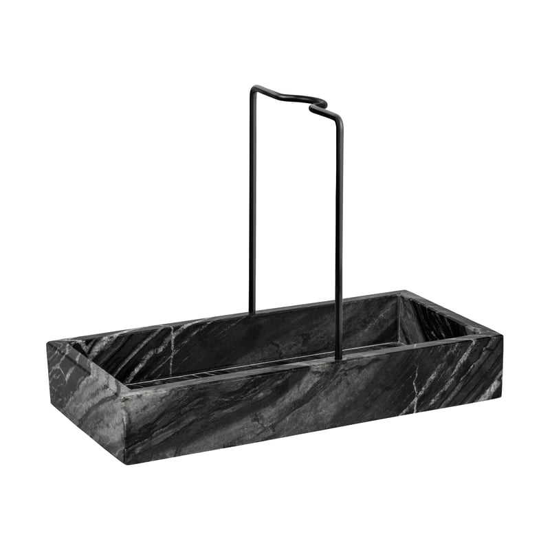 Mette Ditmer Marble sink organiser 12x23.5 cm Black-grey