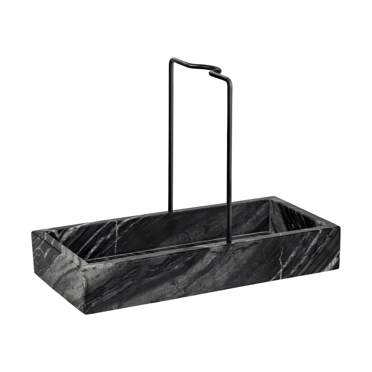 Mette Ditmer Marble sink organiser 12x23.5 cm Black-grey