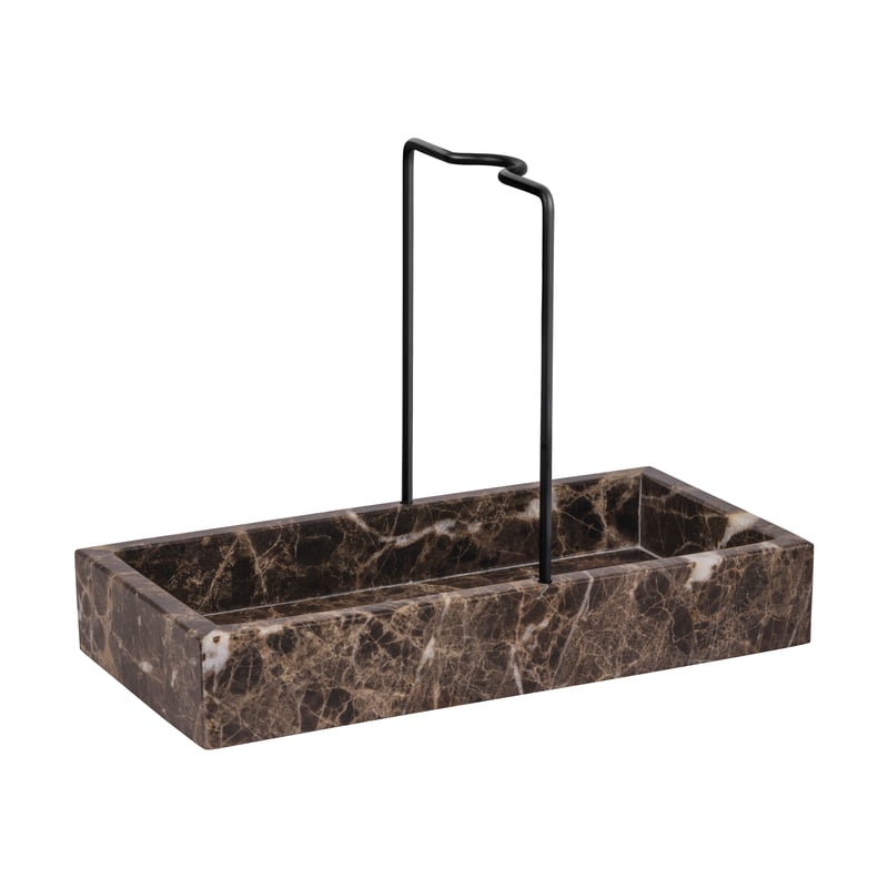 Mette Ditmer Marble sink organiser 12x23.5 cm Brown