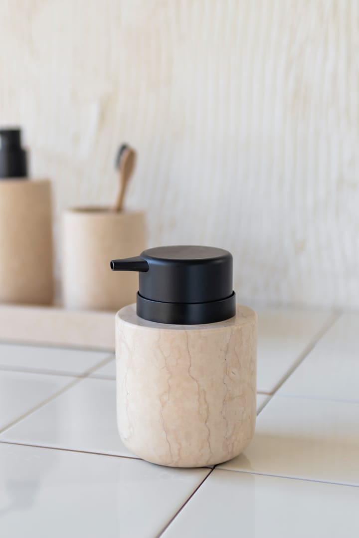 Marble soap dispenser 12.5 cm - Sand - Mette Ditmer