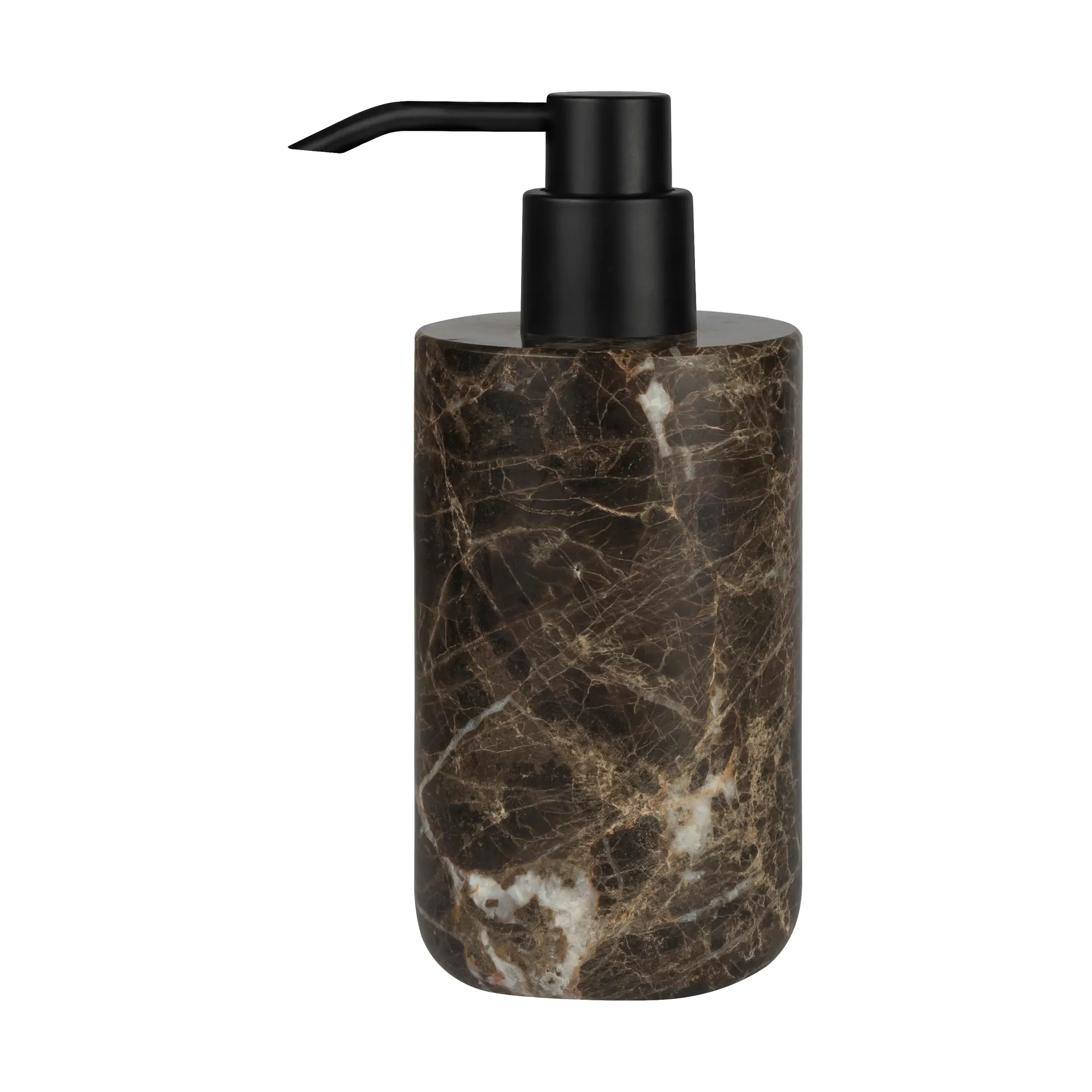 Marble soap dispenser 17.5 cm, Brown Mette Ditmer