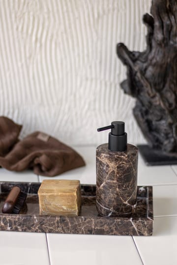 Marble soap dispenser 17.5 cm - Brown - Mette Ditmer