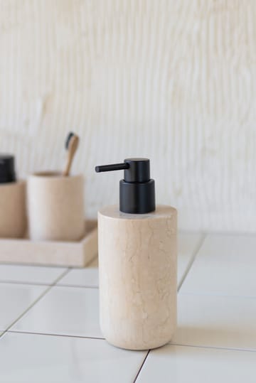 Marble soap dispenser 17.5 cm - Sand - Mette Ditmer