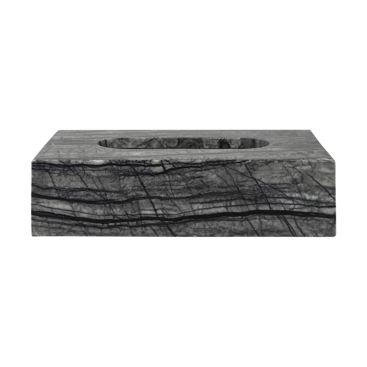 Marble tissue box 14x25.5 cm - Black-Grey - Mette Ditmer