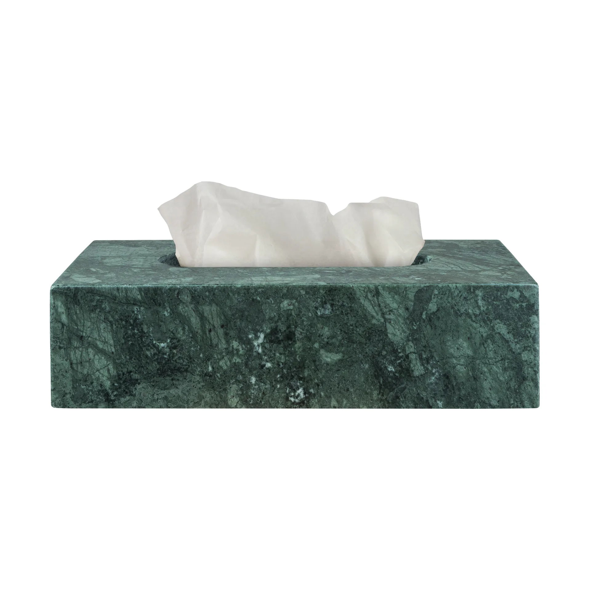 Marble tissue box 14x25.5 cm, Dark forest Mette Ditmer