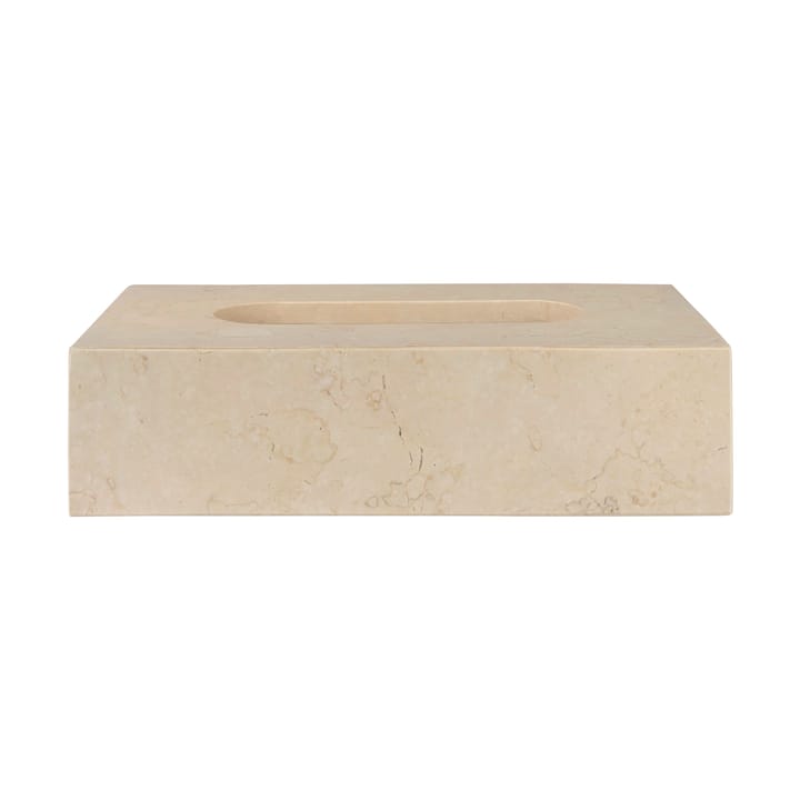 Marble tissue box 14x25.5 cm - Sand - Mette Ditmer