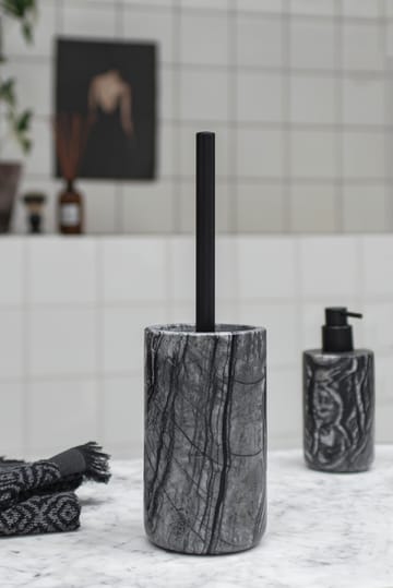 Marble toilet brush 36 cm - Black-Grey - Mette Ditmer