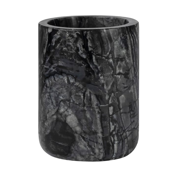 Marble toothbrush holder 10 cm - Black-Grey - Mette Ditmer